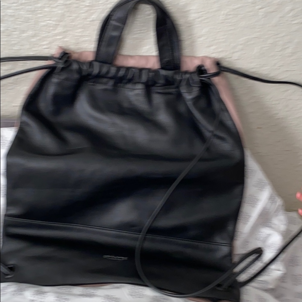 State Leather Drawstring Backpack - image 1